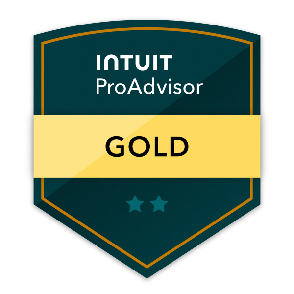 Intuit QuickBooks Gold ProAdvisor badge