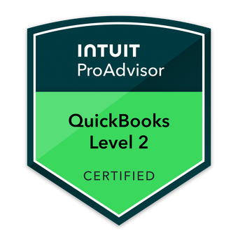 QuickBooks Online Level 2 certified badge